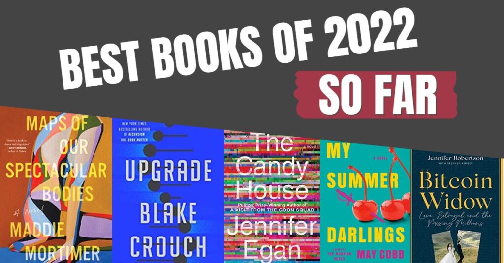 Covers of 5 books with "Best Books of 2022 So Far" Banner