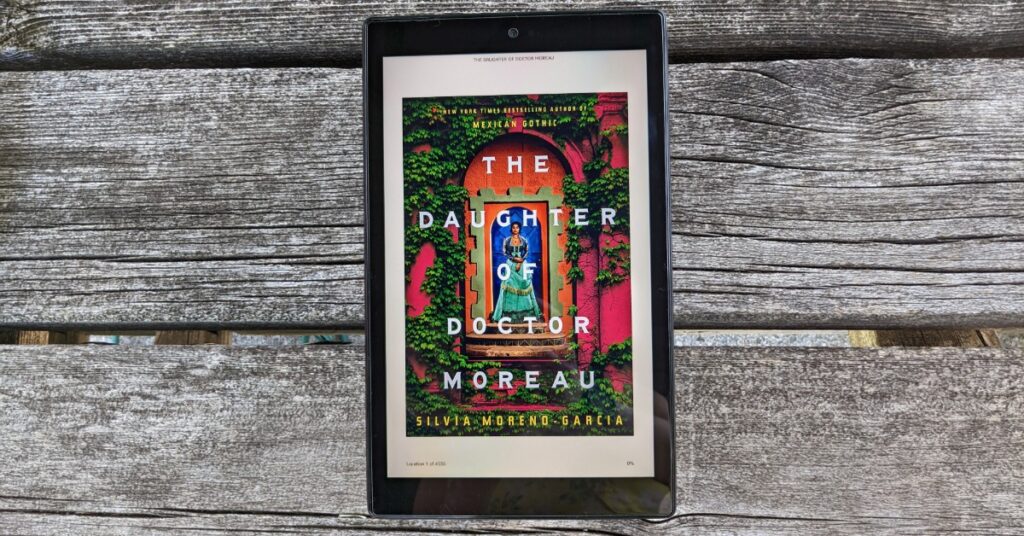 eReader displaying The Daughter of Doctor Moreau